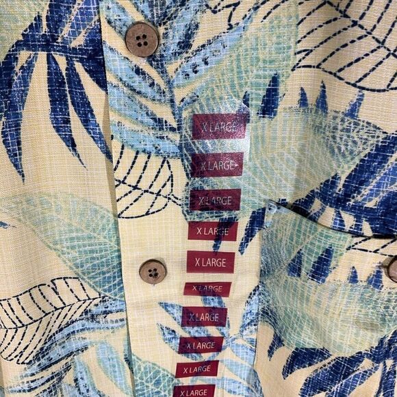 Joe Marlin Cotton Blend Comfort Fit XL. Yellow Hawaiian Print. NWT - Picture 13 of 15
